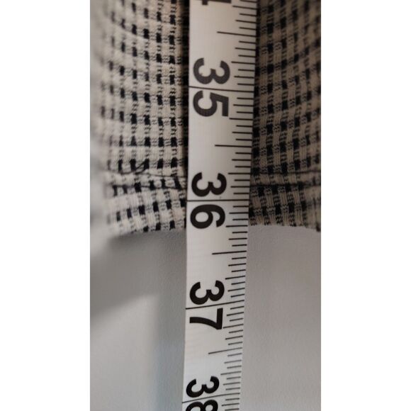 LC Lauren Conrad XL Women's Black and Gray Fit and Flare V-Neck Dress - Picture 6 of 6